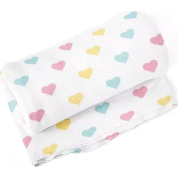 deka Sablio Deka Tříbarevná srdíčka - 150x120 cm