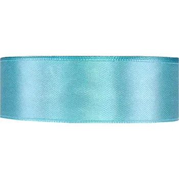 Stuha Saténová stuha oboustranná 25m x 25mm azurová
