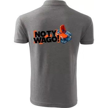 Pánská košile No ty wago - Polokošile pánská Pique Polo 203 - 2XL ( Tmavě šedý melír )