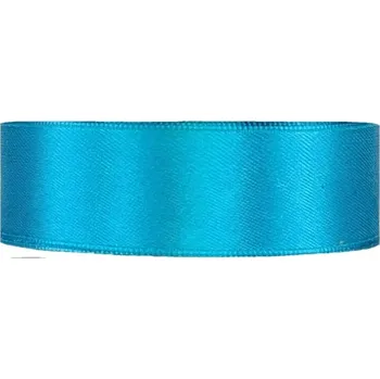 Stuha Saténová stuha oboustranná 25m x 25mm tyrkysová