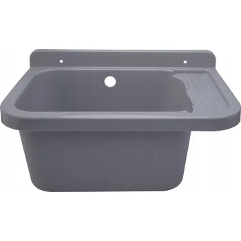 Granitový dřez Jednokomorový dřez Hydroland polypropylen šedý