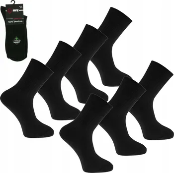 Pánské ponožky Ponožky Moraj černé bavlněné 100% velikost 42-44 bez komprese 7 ks