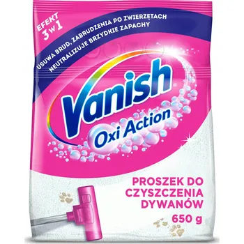 Čisticí prostředek na koerce a čalounění Vanish Oxi Action Prášek na Čištění Koberců a Čalounění 650g