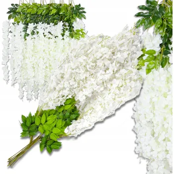 umělá květina Umělé květy břečťan bílý 110 cm x12