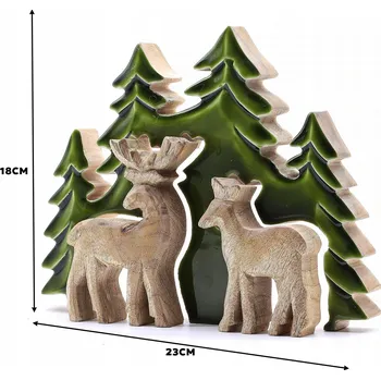 Obraz Dekorace - Dřevění Jeleni v Lese 3D - 18x23 cm