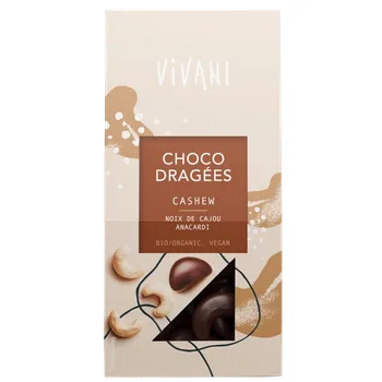 Čokoláda Vivani Čokodražé kešu 75 g bio BIO VEGAN Množství: 1 ks