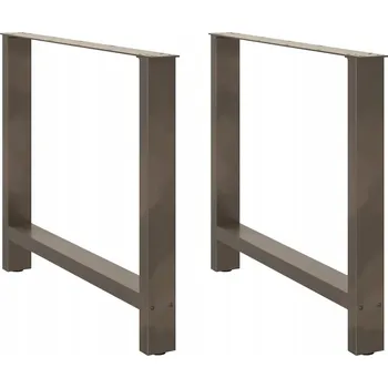 Nohy ke konferenčnímu stolku, přírodní ocel, 2 ks, 90x(72-73) cm