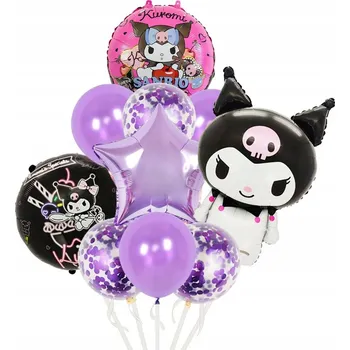 Balónek Sada balónků Kuromi Sanrio, Hello Kitty mix