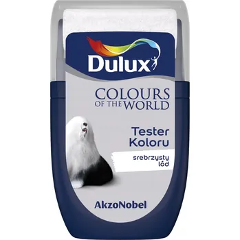 barva na zeď Dulux latexová Barva na zeď 0,03 l stříbrná ledová matná