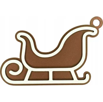 Vánoční ozdoba Dekorativní ozdoba na stromeček ve tvaru vánočních saní