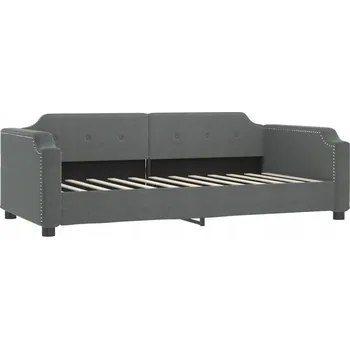 Postel Jednolůžková kovová postel VidaXL 100x200 cm, odstíny šedé