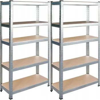 Dílenský regál SADA 2X SKLADOVÝ REGÁL 2v1 KOVOVÝ DO GARÁŽE 875kg 180x90x40cm HUMBERG