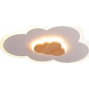 Lampička Stropní lampa obláček do dětského pokoje, doplňky do bytu, lampy – bílé dřevo