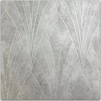Tapeta TAPETY GEOMETRICKÁ TAPETA ART DECO ŠEDÁ UGEPA