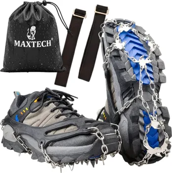 Pracovní obuv Turistické Nesmeky s 19 hroty, protiskluzové řetězy na boty proti ledu, vel. XL (44-47)