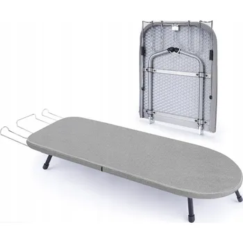 Žehlicí prkno SKLÁDACÍ ŽEHLICÍ PRKNO NA DESKU STOLU 81X30CM PŘENOSNÉ S PODSTAVCEM NA ŽEHLIČKU