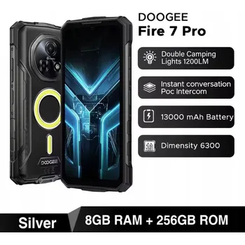 Mobilní telefon Smartphone DOOGEE Fire 7 Pro 32 GB / 256 GB 5G stříbrný (stříbrná)