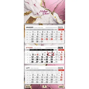Kalendář Nástěnný kalendář 2026 Pan Kalendarzyk glamour růžový