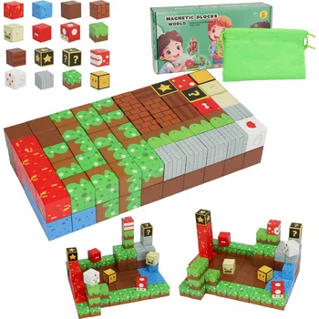 ostatní stavebnice STAVEBNICE KOSTKY ŠESTIHRANY STAVEBNICE PIXEL 100 DÍLKŮ VELKÉ XL