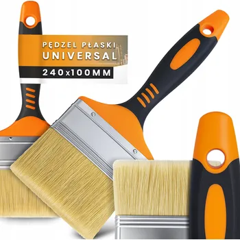 Malířský štětec ŠTĚTEC PLOCHÝ 100 mm UNIVERZÁLNÍ MALÍŘSKÝ na Stěny Dřevo Laky Barvy Z1-T