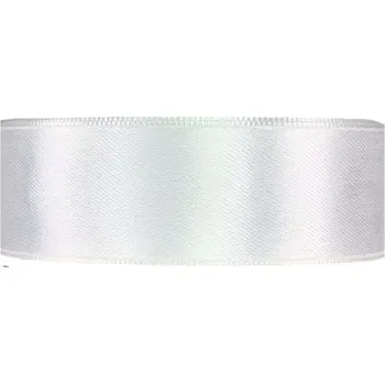 Stuha Saténová stuha oboustranná 25m x 25mm bílá