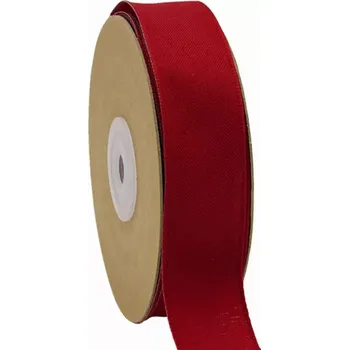 Stuha Přírodní stuha s drátkem 25 mm x 20 m vínová