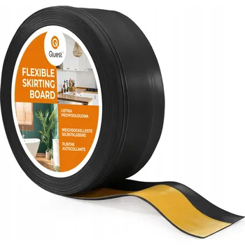 Podlahová lišta samolepicí PVC, lišta DEKOR, 50x20mm, černá 5 m