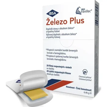 IBSA Železo Plus 20 filmů rozpustných v ústech