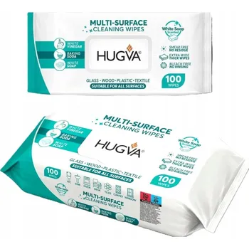 Utěrka Vlhčené ubrousky z netkané textilie HUGVA v balení 100 ks bílé