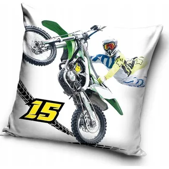 Povlak na polštářek Povlak na polštář Motokros Bílý 15 40x40 cm