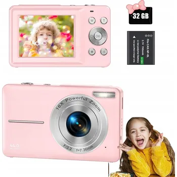 Digitální kompakt DIGITÁLNÍ FOTOAPARÁT HD 16X S LED PŘISVÍCENÍM A 32GB PAMĚTÍ