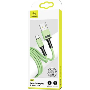 Datový kabel Usams USB-A – USB-C kabel USB 1 m zelený (69875-uniw)