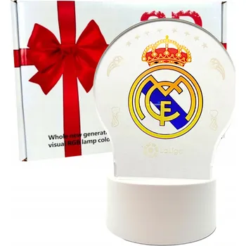 Lampička Noční Lampa na stůl Real Madrid pro děti 3D LED Vánoce Dárek