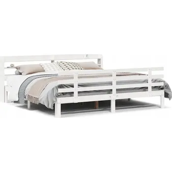 Ložnice Rám postele s čelem bez matrace bílý 200x200 cm