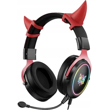 Sluchátka Sluchátka ONIKUMA X10 černo-červené démonské rohy s mikrofonem 7.1