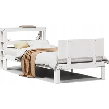 Postel Rám postele s čelem, bez matrace, bílá, 90x200 cm