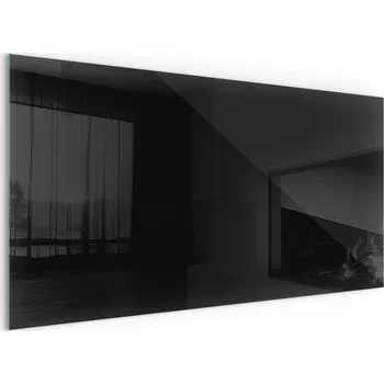 Krbová kamna Bezpečné Tvrzené Sklo ESG pod krbová Kamna, Černé, 120x60 cm