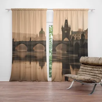 Závěs Sablio Závěs Praha Karlův most 1: 2ks 140x250cm