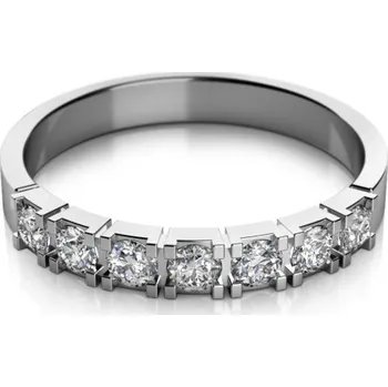 Prsten Couple, Zajímavý prsten Alexis – bílé zlato se zirkony, vel. 58, prům. 18.5 mm, 585-68-1-0470.1B00.0.58.001