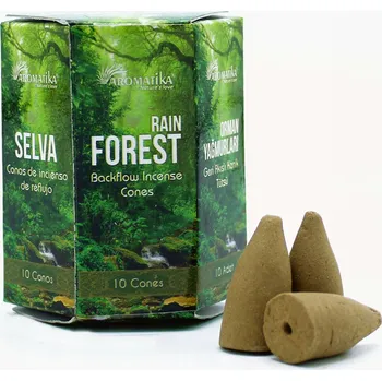 Zpětné vonné kužely Deštný prales Aromatika 10 Ks