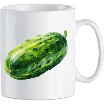 Keramický hrnek Okurka Zemní módní potisk Dárek Zelenina