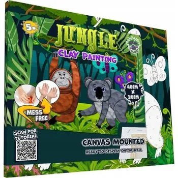 Obraz Sada na Vylepování Plastelínou DŽUNGLE Kreativní Sada pro Děti OBRÁZEK