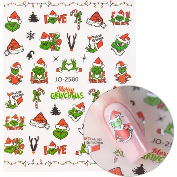 Nailee Samolepky na nehty vánoční Grinch JO-2580