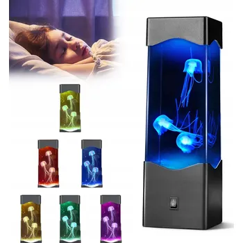 Lampička LED LÁVOVÁ LAMPIČKA S MEDÚZAMI NOČNÍ LAMPA RGB NA STŮL AKVÁRIUM BAREV