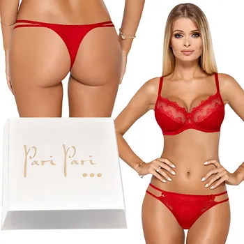 Dámské spodní prádlo Paripari červená souprava spodního prádla velikost 85E