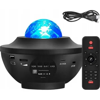 Projekční technika LED PROJEKTOR HVĚZDNÉ OBLOHY NOČNÍ LAMPA BLUETOOTH REPRODUKTOR USB S DÁLKOVÝM OVLÁDÁNÍM