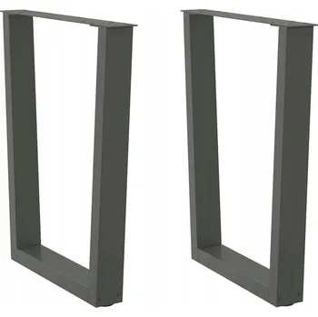 Stolová podnož Nohy k jídelnímu stolu ve tvaru písmene 2 ks Antracit 60x(72-73,3) c