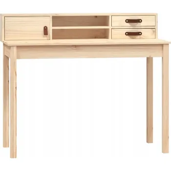 Psací stůl Počítačový stůl z masivního borovicového dřeva, 110x50x93 cm, neošetřený