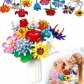 ostatní stavebnice KYTICE LUČNÍCH KVĚTŮ Z KOSTEK, 11053 DÍLKŮ STAVEBNICE KYTICE KVĚTŮ