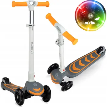 Koloběžka SKLÁDACÍ TŘÍKOLOVÁ KOLOBĚŽKA S LED KOLEČKY MoMi VIVIO